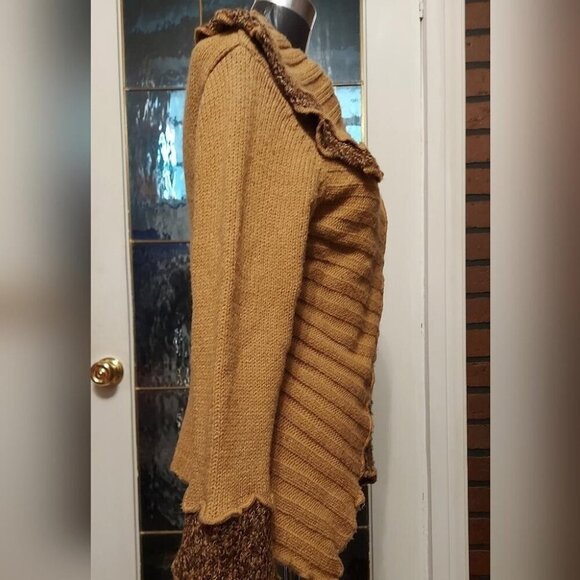 Fairygrunge Asymmetric Sweater Size Medium Mixed Knit Whimsigoth Y2K - Picture 4 of 14